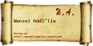 Wenzel Adélia névjegykártya